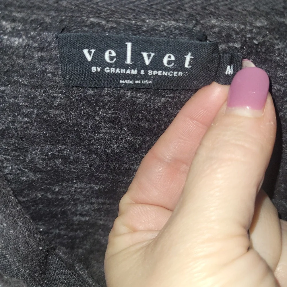 Velvet‎ By Graham Spencer Men's Charcoal Knit Henley Sweater Size M